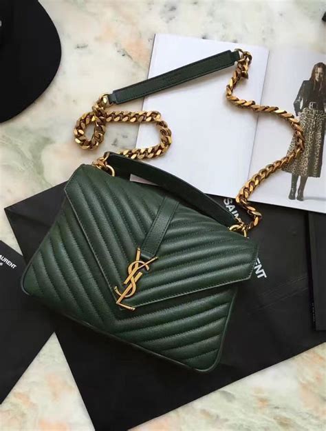 ysl green clutch